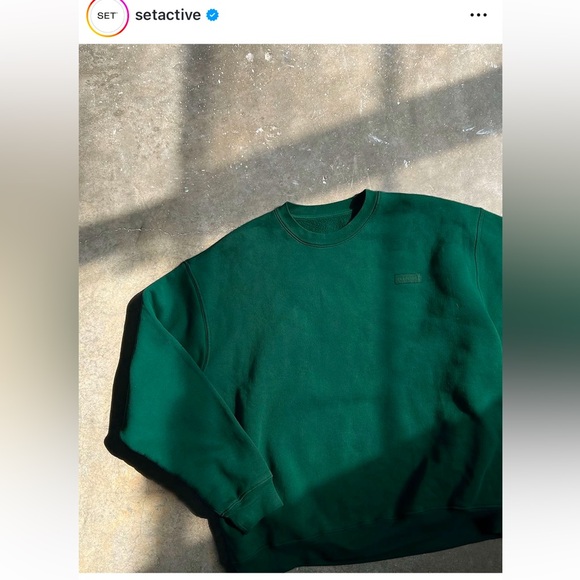 SET Active Crewneck Sweatshirt in Mojito. Size S, NWOT - Picture 1 of 5